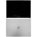 Pantalla LCD original Microsoft Surface Laptop 5 15" Platinum con marco, ideal para reparación de display roto.