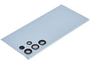 Tapa trasera de vidrio azul cielo para Samsung Galaxy S22 Ultra 5G con lente de cámara, repuesto aftermarket.