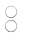 Anillo de bisel de cámara trasera blanco para iPhone 16/16 Plus, pack de 10 unidades, repuesto.
