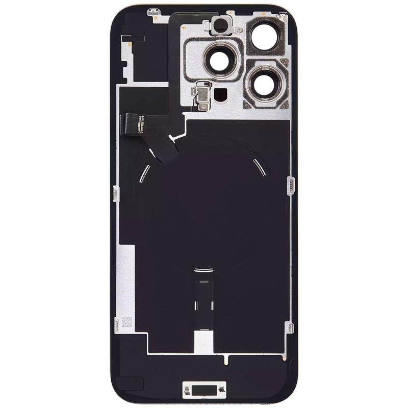 Encuentra tapa trasera con placa de acero para iPhone 16 Pro Max en Guatemala, mayorista de componentes iPhone con garantía y calidad OEM extraída.