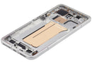 Pantalla OLED Xiaomi 15 Pro refurbished blanca con marco, ideal para reparación y reemplazo de display.