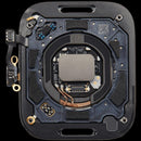 Tapa trasera de aluminio Space Black para Apple Watch Series 8 41mm, repuesto para reparación.