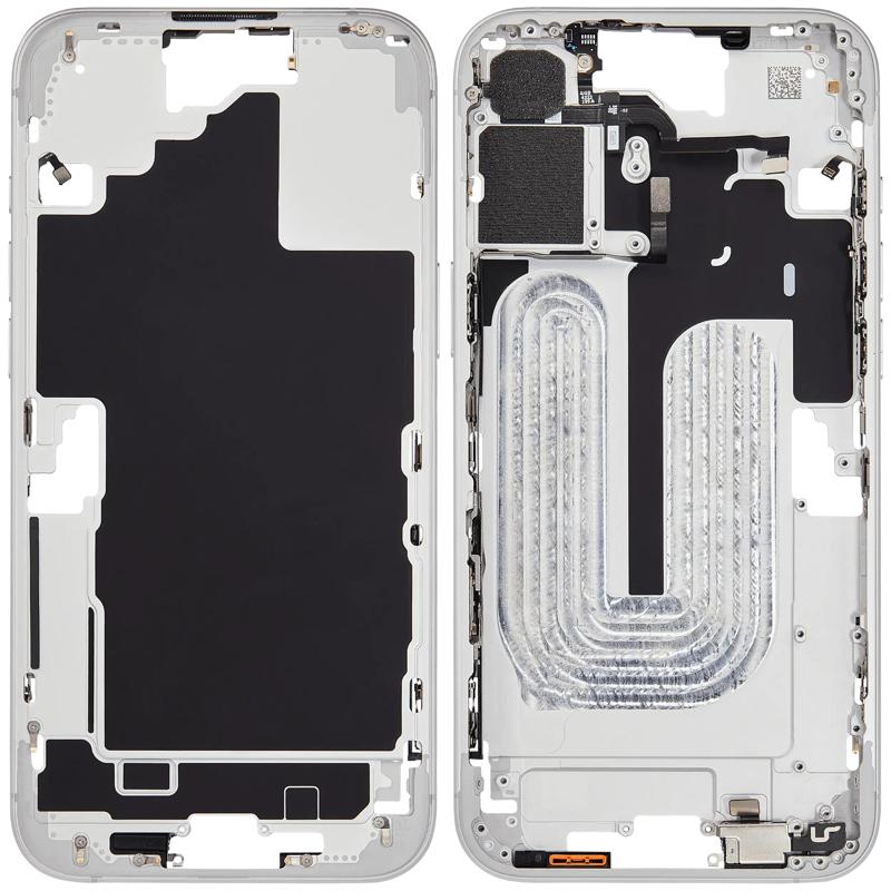 Compra tu chasis iPhone 16 Plus International Version con botón de encendido y volumen en Guatemala, ideal para reparaciones en talleres especializados.