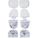 Juego de 8 botones gatillo R1 L1 R2 L2 blancos con resortes para control PS5 DualSense BDM-030.
