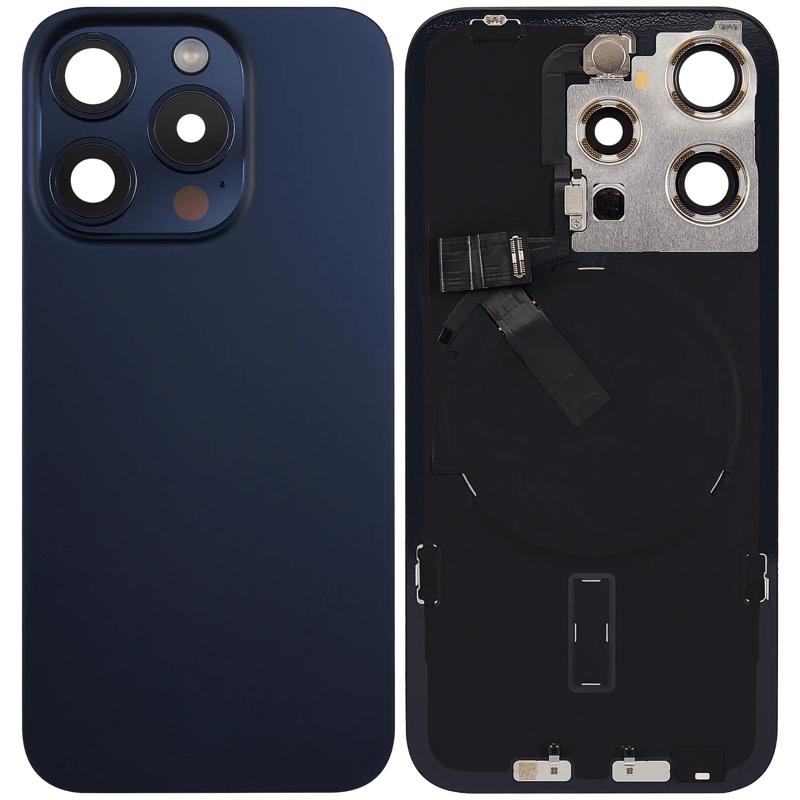 Encuentra tapas traseras originales MagSafe para iPhone 15 Pro en Guatemala con garantía, en diferentes colores como Blue Titanium.