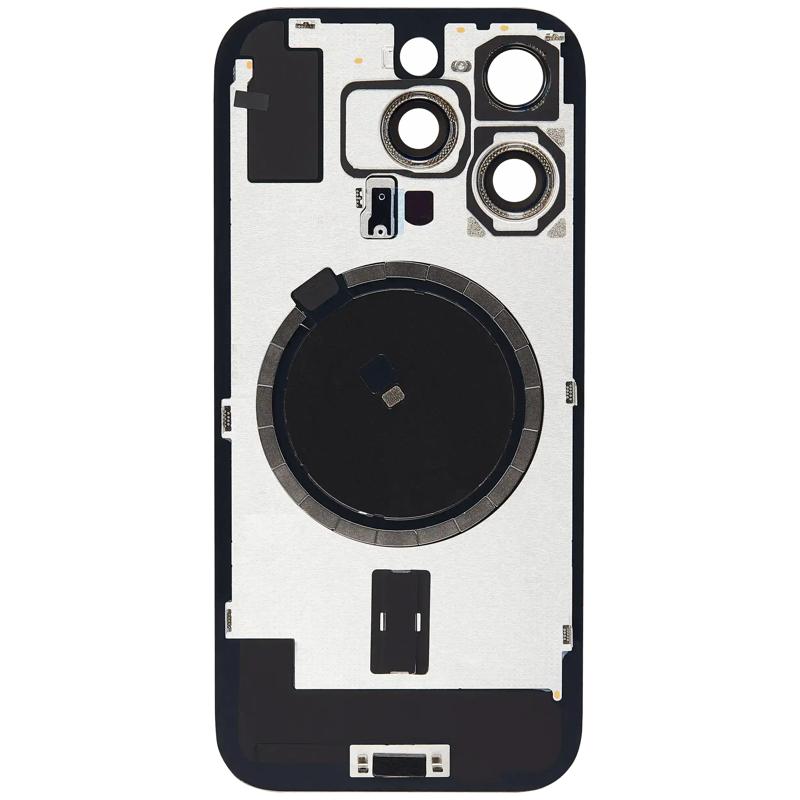 Reparación de tapa trasera con MagSafe, NFC y Flashlight Flex para iPhone 16 Pro en Guatemala.