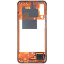 Tapa intermedia naranja original Samsung Galaxy A50 (A505) Service Pack para reparación de chasis y carcasa.