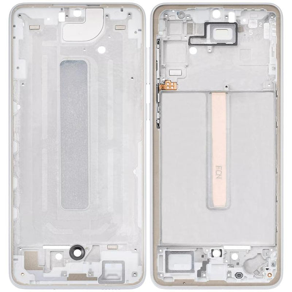 Reemplaza la carcasa intermedia de tu Samsung Galaxy A33 5G en Guatemala con esta pieza blanca de repuesto.