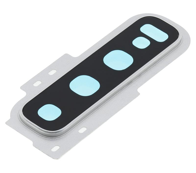 Lente de camara trasera con aro para Samsung Galaxy S10 (Blanco Prisma)
