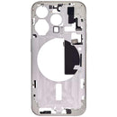 Encuentra la carcasa intermedia con piezas pequeñas para iPhone 15 Pro en Guatemala, disponible en reparaciones de iPhone y talleres de accesorios autorizados.