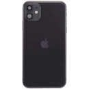 Tapa trasera negra usada para iPhone 11 (A2111, A2221, A2223) con puerto de carga integrado.