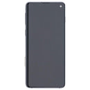 Pantalla OLED Samsung Galaxy S10 negro prism/ceramic black Aftermarket Plus con marco, ideal para reemplazo de pantalla rota.