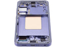 Pantalla OLED Samsung Galaxy S24 5G Cobalt Violet con marco, repuesto para reparación de display roto.