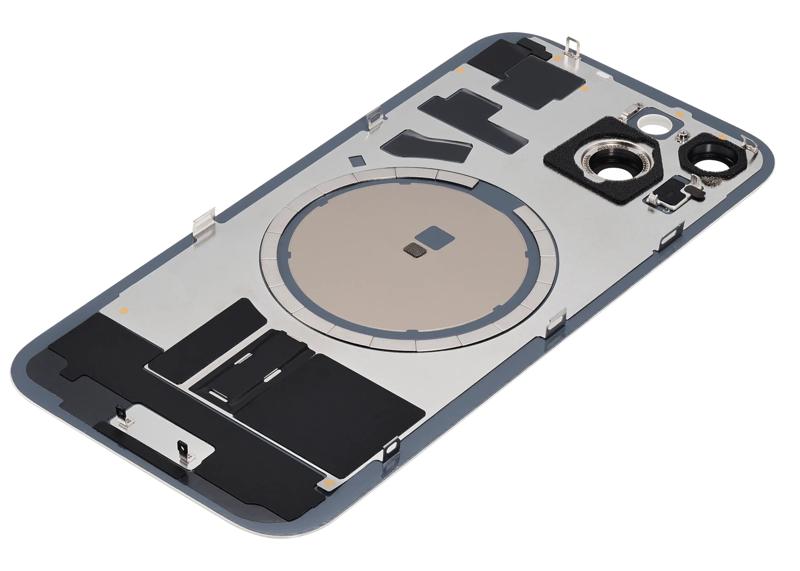 Tapa trasera original con placa de acero con imán MagSafe para iPhone 15 en Guatemala.