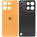 Tapa trasera original Motorola Moto G15 XT2521 Sunrise Orange para reparación, un repuesto vibrante y brillante.