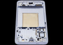 Pantalla OLED con marco para Samsung Galaxy S25 Plus 5G en color Icy Blue, repuesto para reparación de display.