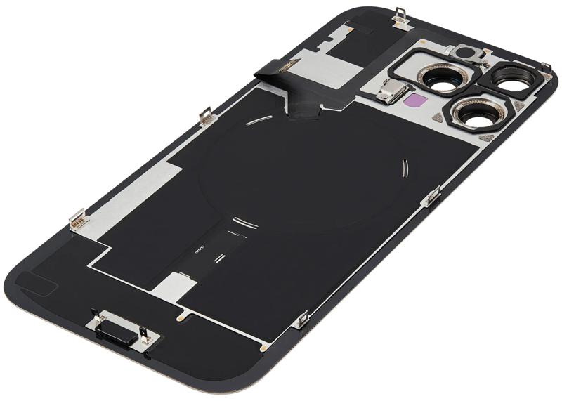 Encuentra la tapa trasera con placa de acero para iPhone 16 Pro Max en Guatemala, con carga inalámbrica, NFC, MagSafe, imán y linterna incluida.