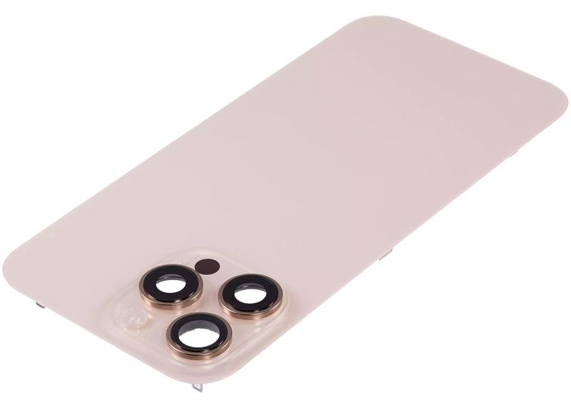 Encuentra tapa trasera con placa de acero para iPhone 16 Pro Max en Guatemala, mayorista de componentes iPhone con garantía y calidad OEM extraída.