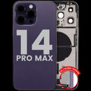 Tapa trasera usada Deep Purple para iPhone 14 Pro Max con puerto de carga flex y piezas pequeñas.