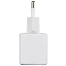 Cargador de pared GaN AmpSentrix Pro 30W USB-C y USB-A, color teal, con enchufe europeo.