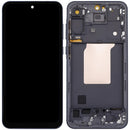 Pantalla incell azul marino con marco para Samsung Galaxy A55 (A556), ideal para reparación de display o pantalla rota.
