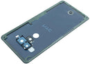 Tapa trasera original HTC U12 Plus azul translúcido, repuesto para reparación de back cover de cristal.