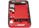 Carcasa intermedia con puerto de carga flex y piezas pequenas iPhone 14 (Rojo)