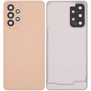 Tapa trasera de repuesto color durazno para Samsung Galaxy A33 5G (A336), con lente de cámara integrada, para reparación.