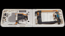 Pantalla OLED interna crema con marco para Samsung Galaxy Z Flip 3 5G (F711), repuesto para reparación.