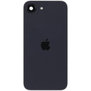 Tapa trasera original iPhone 17e negra con MagSafe, NFC y flex de linterna para reparación.