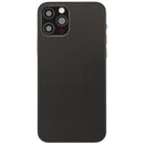 Tapa trasera usada iPhone 12 Pro Space Gray con puerto de carga flex y partes pequeñas para reparación.