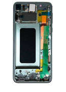 Pantalla original Samsung Galaxy S10e Prism Green, repuesto service pack para reparación de display G970.