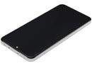 Pantalla LCD refurbished Oppo Reno 13 Pro Plume White con marco, pieza de repuesto para reparación de display.