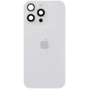 Tapa trasera con placa de acero con carga inalambrica NFC MagSafe y flex de linterna compatible para iPhone 16 Pro Max (original) (Titanio blanco)