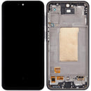 Pantalla Samsung Galaxy A37 5G A376 Awesome Charcoal con marco, repuesto Aftermarket Plus para reparación de display.