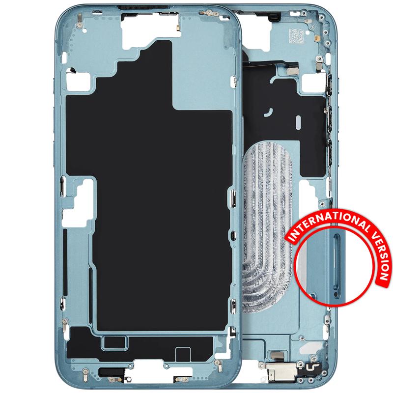Encuentra la carcasa intermedia con botón de encendido y volumen para iPhone 16 Plus en Guatemala.