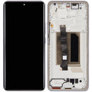 Pantalla AMOLED refurbished con marco para Xiaomi Redmi Note 14 Pro Plus 5G, color morado lavanda, lista para reparación.