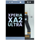 Pantalla LCD original Sony Xperia XA2 Ultra azul, repuesto para reparación de display frontal.