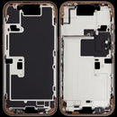 Reparación de estructura media con piezas pequeñas para iPhone 16 Pro en Guatemala.