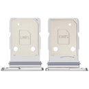 Bandeja dual SIM Samsung Galaxy S26 (SM-S942B) Silver Shadow, repuesto original para porta SIM.