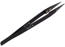 Pinza cerámica ESD 2UUL TW32 negra, punta plana, para microsoldadura y reparación de celulares.