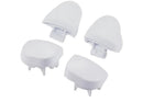 Juego de 8 botones gatillo R1 L1 R2 L2 blancos con resortes para control PS5 DualSense BDM-030.