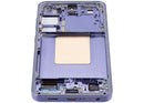 Pantalla OLED Samsung Galaxy S24 5G usada, color Cobalt Violet, con marco, lista para reparación de display.