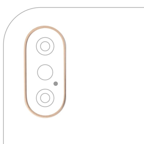 Compra al por mayor este pack de 10 anillos de bisel de cámara trasera en Guatemala para reparaciones de iPhone XS/XS Max.