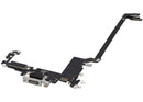Puerto de carga USB-C plateado con cable flex para iPhone 17 Pro Max, repuesto A3257.