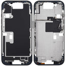 Mid-frame de titanio negro para iPhone 16 Pro (A3083) US, con botones de encendido y volumen.