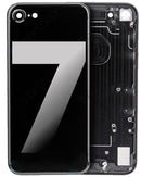 Tapa trasera iPhone 7 Jet Black brillante, carcasa de repuesto para modelos A1660, A1778, A1779.