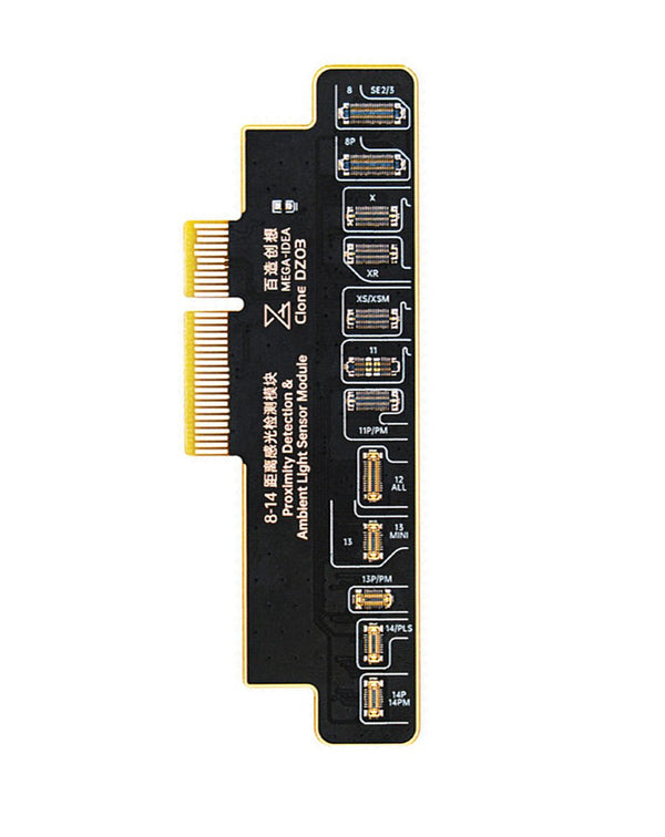 Reparación de placa para sensor de proximidad y luz ambiental de iPhone 8 en Guatemala.