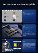 Encuentra la Placa QianLi Mega-Idea 7 en 1 DZ03 para reparación de baterías y clon de Face ID en Guatemala.