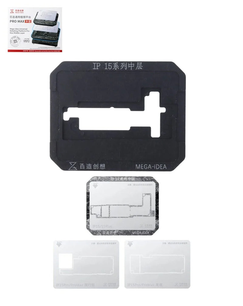Encuentra la mejor plataforma reballing QianLi Mega-Idea para iPhone 15 Series en Guatemala.